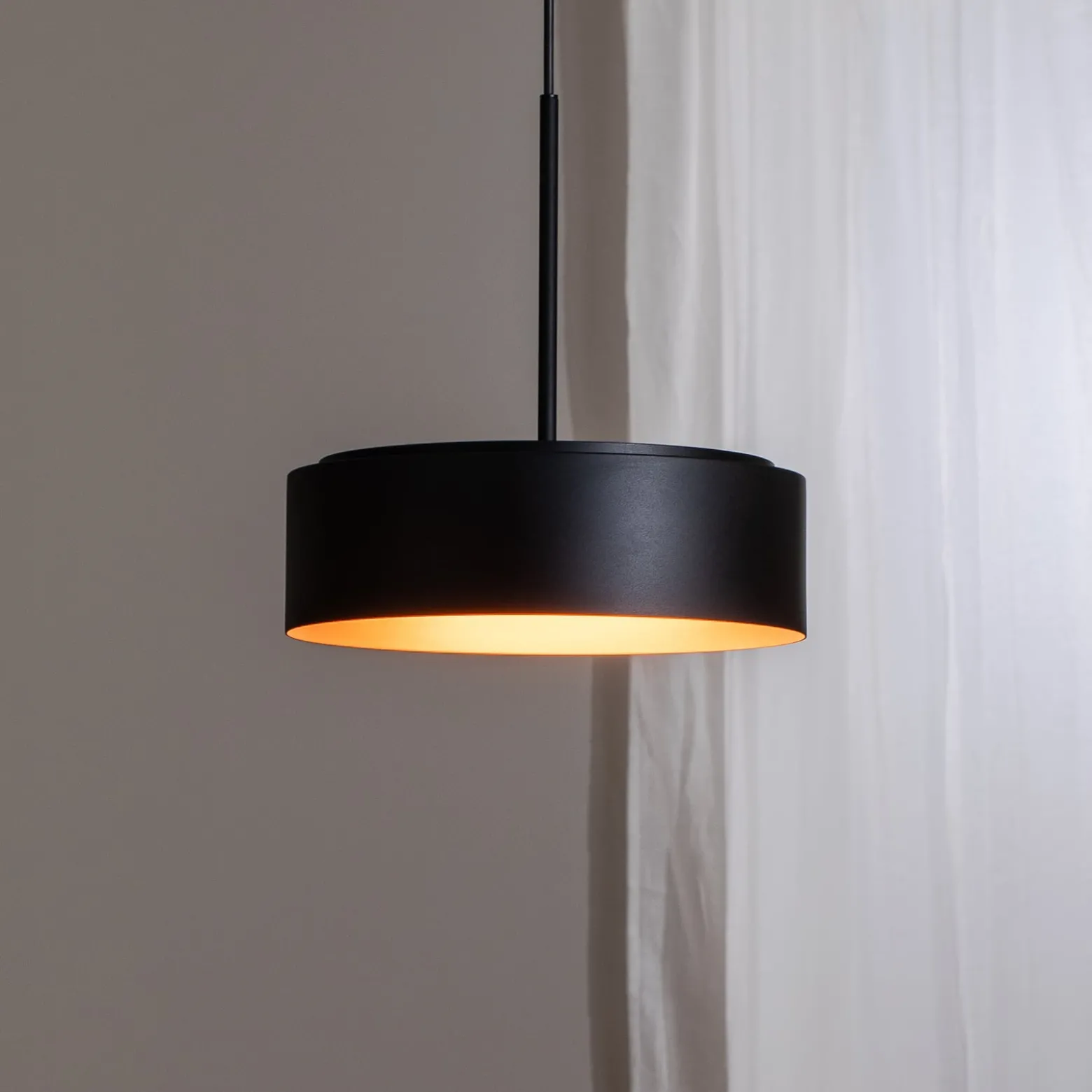 BEGA LED-ripustusvalaisin Studio Line Ø 36 cm musta-kupari DALI DALI