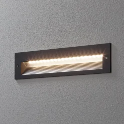 BEGA 33055 LED-seinäuppovalo 3000K grafiitti 32 cm