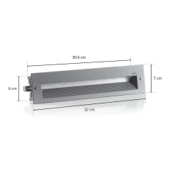 BEGA 33055 LED-seinäuppovalo 3000K grafiitti 32 cm