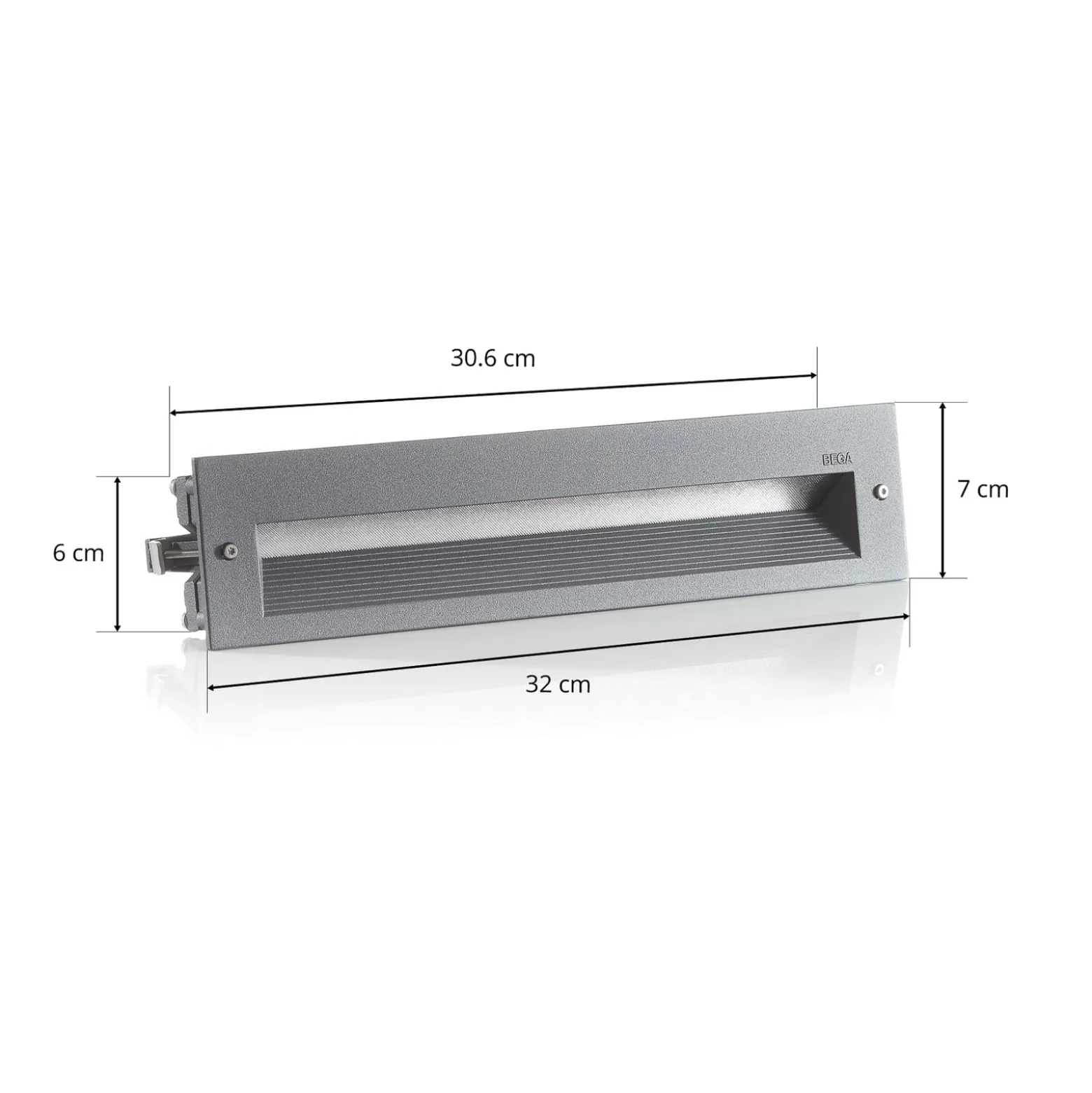 BEGA 33055 LED-seinäuppovalo 3000K grafiitti 32 cm