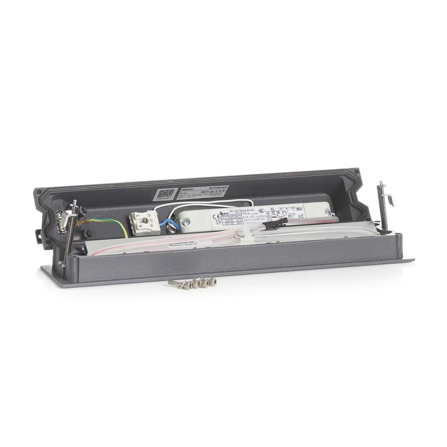 BEGA 33055 LED-seinäuppovalo 3000K grafiitti 32 cm