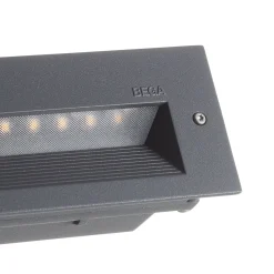 BEGA 33055 LED-seinäuppovalo 3000K grafiitti 32 cm