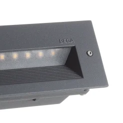 BEGA 33053 LED-seinäuppovalo 3000K grafiitti 17 cm