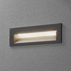 BEGA 33054 LED-seinäuppovalo 3000K hopea 26 cm