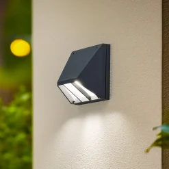 BEGA LED-ulkoseinävalaisin 22292 K3 on/off, grafiitti, valettu alumiini