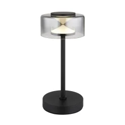 Belinda LED-pöytävalaisin, savunharmaa, korkeus 33 cm, metallia