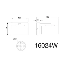 Belinda LED-seinävalaisin, savunharmaa, leveys 15 cm, lasi