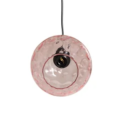 Benek-riippuvalaisin, vaaleanpunainen, lasi, Ø 20 cm, E27
