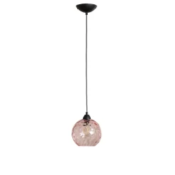 Benek-riippuvalaisin, vaaleanpunainen, lasi, Ø 20 cm, E27
