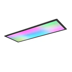 Beta LED-kattovalaisin, pituus 80 cm, musta, RGBW, CCT