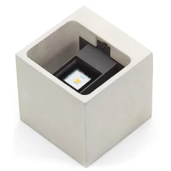 Betoninharmaa LED-ulkoseinälamppu Riak