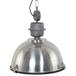 Bikkel-riippuvalaisin, Ø 42 cm, teräksenvärinen, metalli, lasi, valaisin,