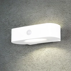 Bilbao-seinävalaisin, valkoinen, korkeus 6 cm, anturi, ylös/alas