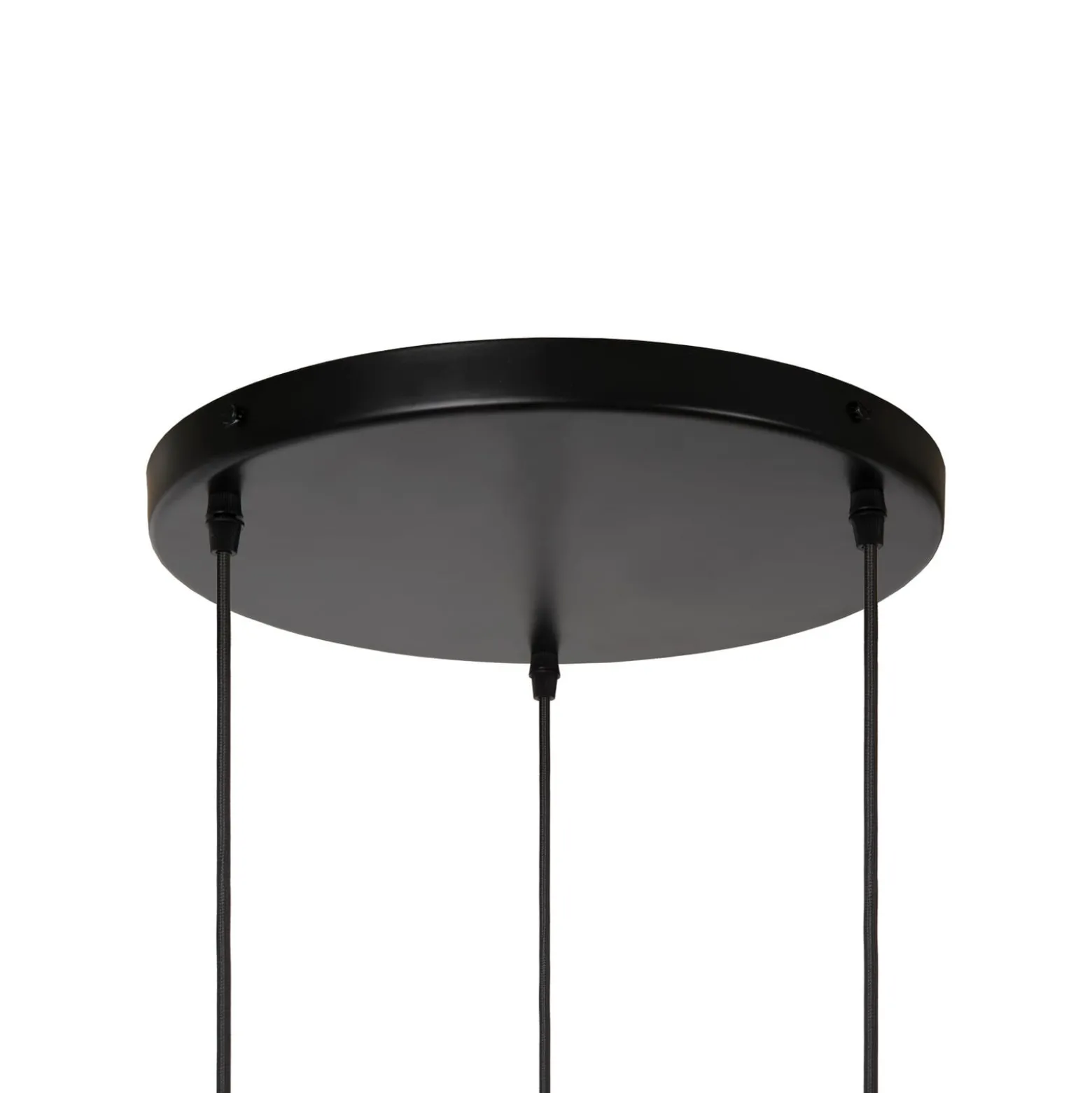 Bina-riippuvalo, pituus 45 cm, valkoinen/musta, posliini, 3-lamppuinen.