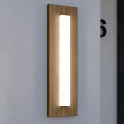 Bitetto LED-ulkoseinävalaisin, muovia, puun näköinen