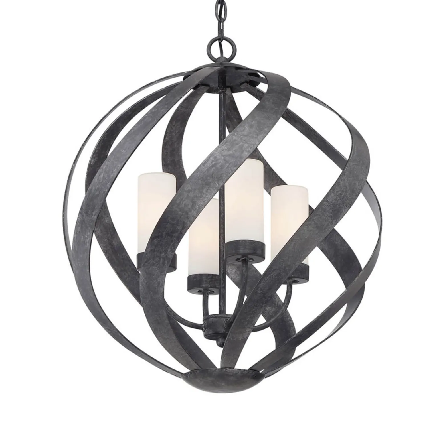 Blacksmith-riippuvalo musta/valkoinen, Ø 50,1 cm