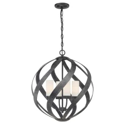 Blacksmith-riippuvalo musta/valkoinen, Ø 50,1 cm