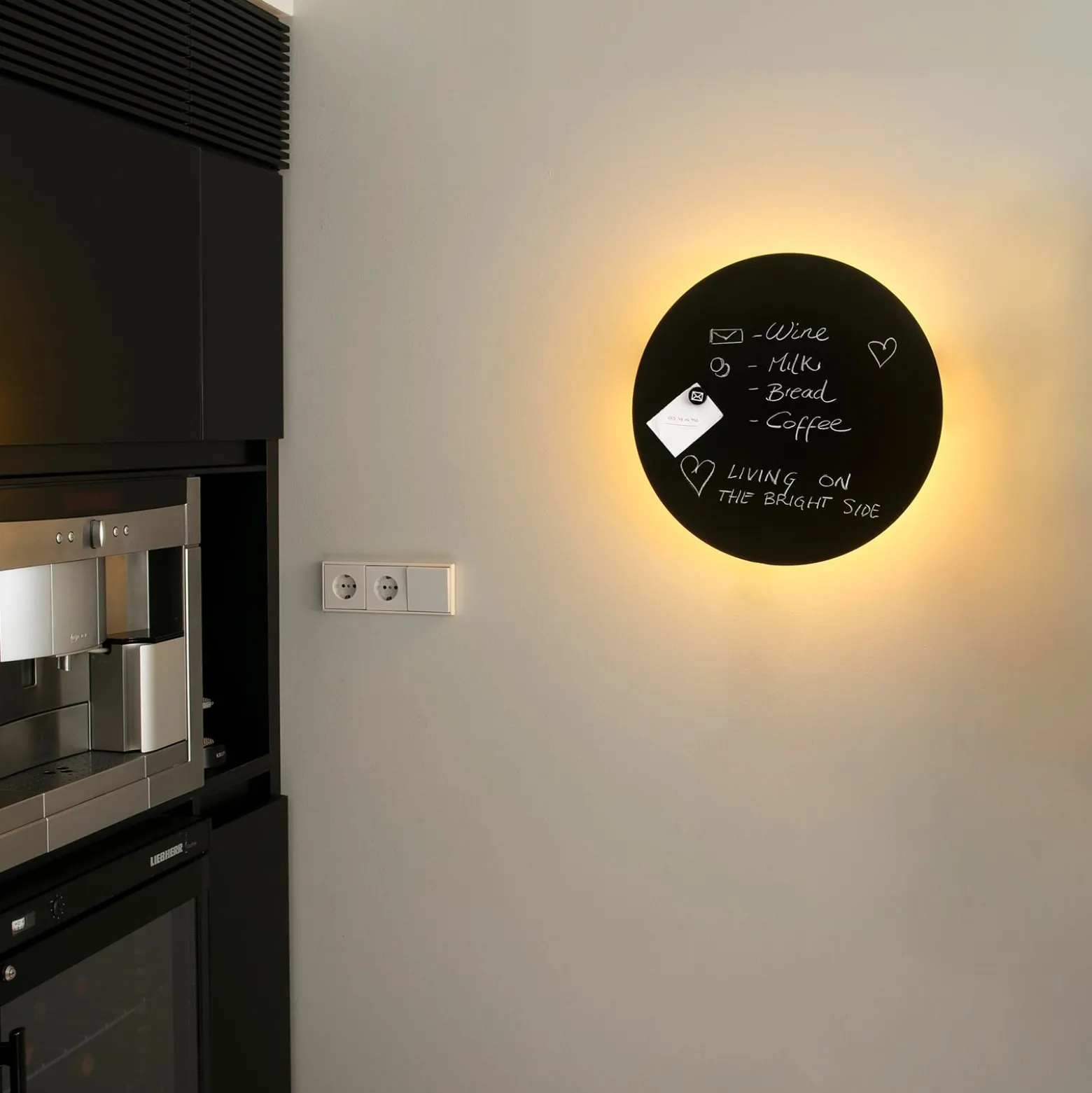 Board-LED-seinävalo, kirjoitettava pinta, 45 cm