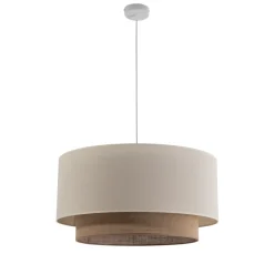 Boho-riippuvalaisin, ecru/ruskea, halkaisija 60 cm, tekstiili