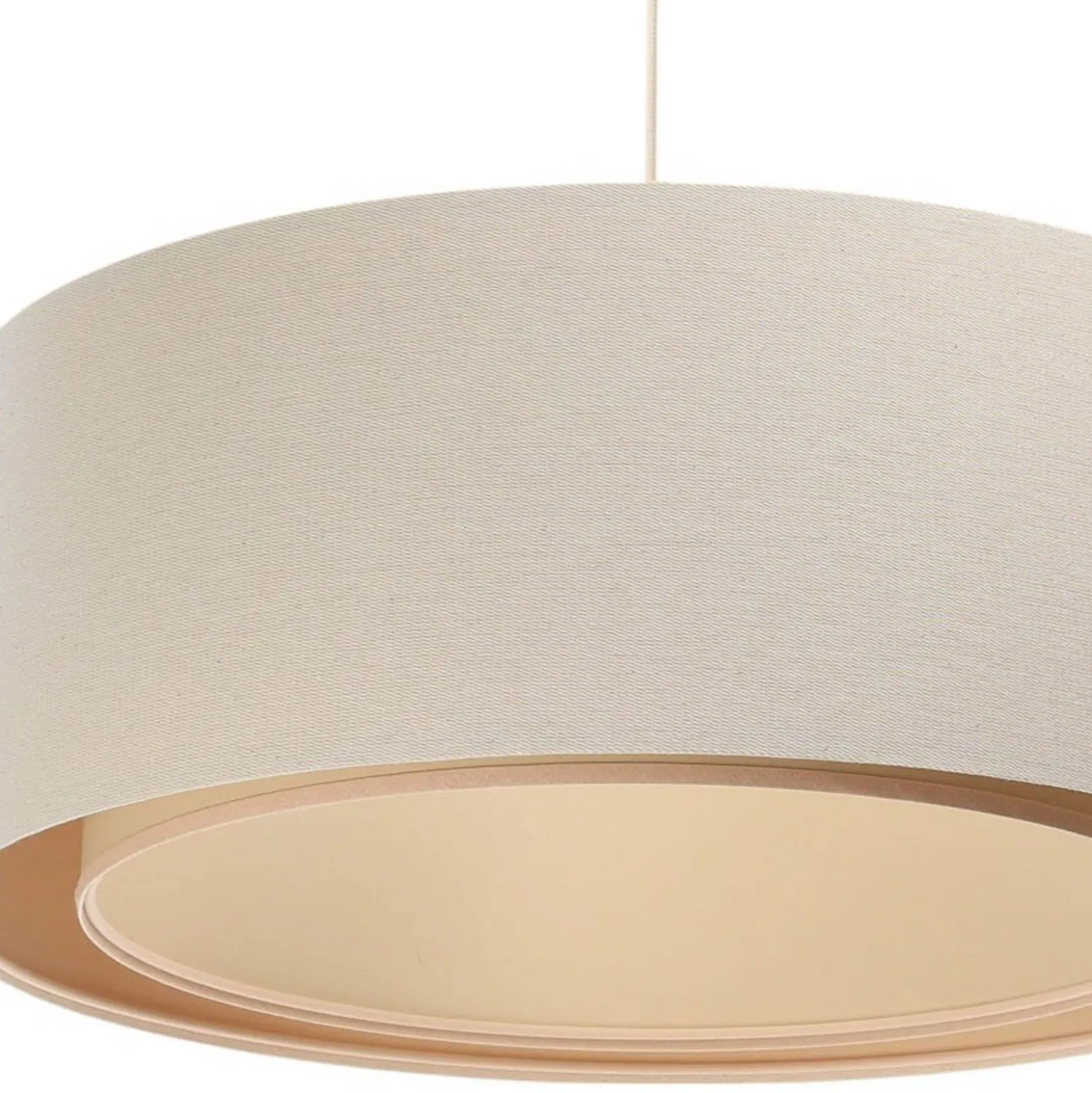 Boho-riippuvalaisin, kerma/beige, Ø 50 cm, korkeus 20 cm, juutti