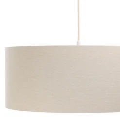 Boho-riippuvalaisin, kerma/beige, Ø 50 cm, korkeus 20 cm, juutti