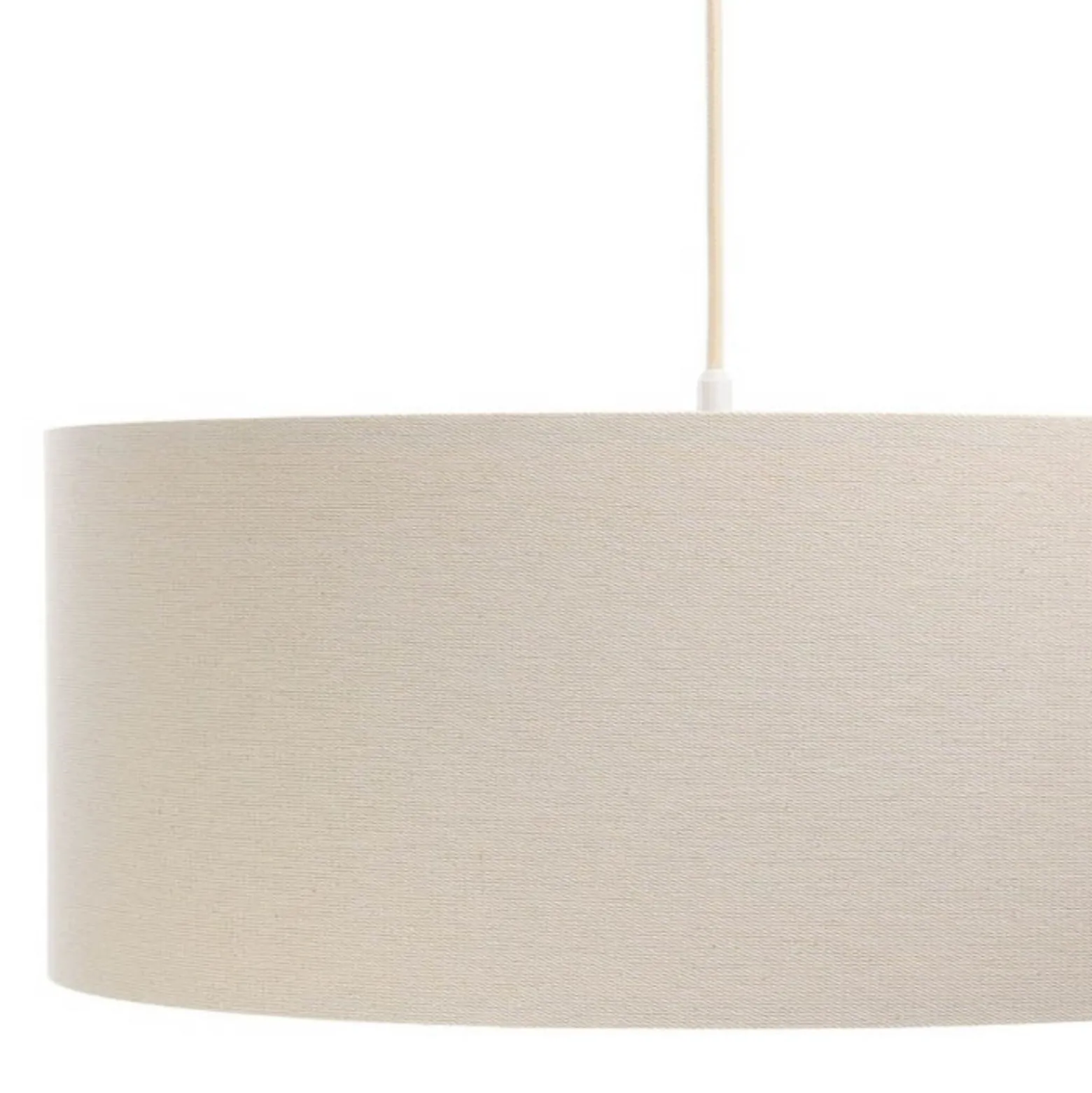 Boho-riippuvalaisin, kerma/beige, Ø 50 cm, korkeus 20 cm, juutti