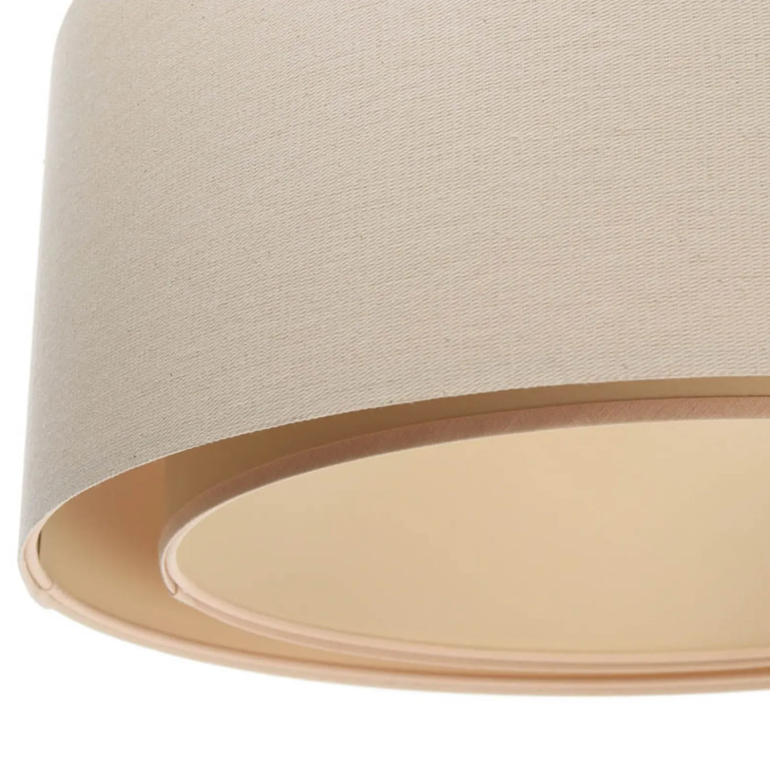 Boho-riippuvalaisin, kerma/beige, Ø 50 cm, korkeus 20 cm, juutti