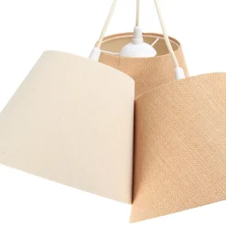 Boho-riippuvalaisin, 3-valo, kerma/beige, juutti