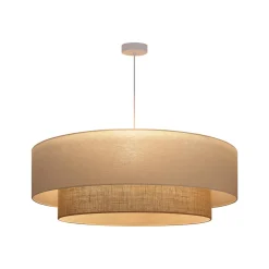 Boho-riippuvalo, beige/juutti, Ø 80 cm, tekstiili, E27