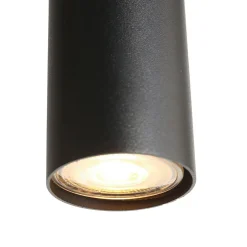 Bollique-riippuvalaisin, 5 valoa, pyöreä, musta, GU10 + E27