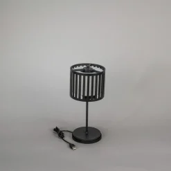 Bottle LED-ladattava pöytävalaisin, musta, alumiini, IP54, himmennin,