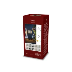 Bottle LED-ladattava pöytävalaisin, musta, alumiini, IP54, himmennin,