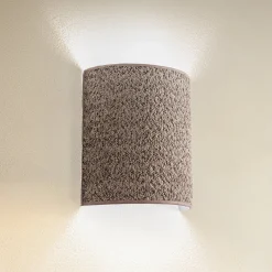 Boucle-seinävalaisin, kangas, cappuccino