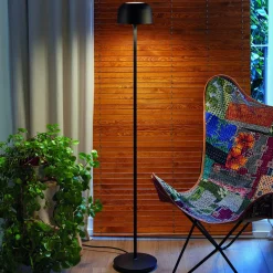 Bover LED-lattiavalaisin Bol P/130, mattamusta, korkeus 130 cm