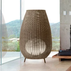 Bover LED terassivalaisin Amphora, 123 cm, grafiitinruskea/ruskea
