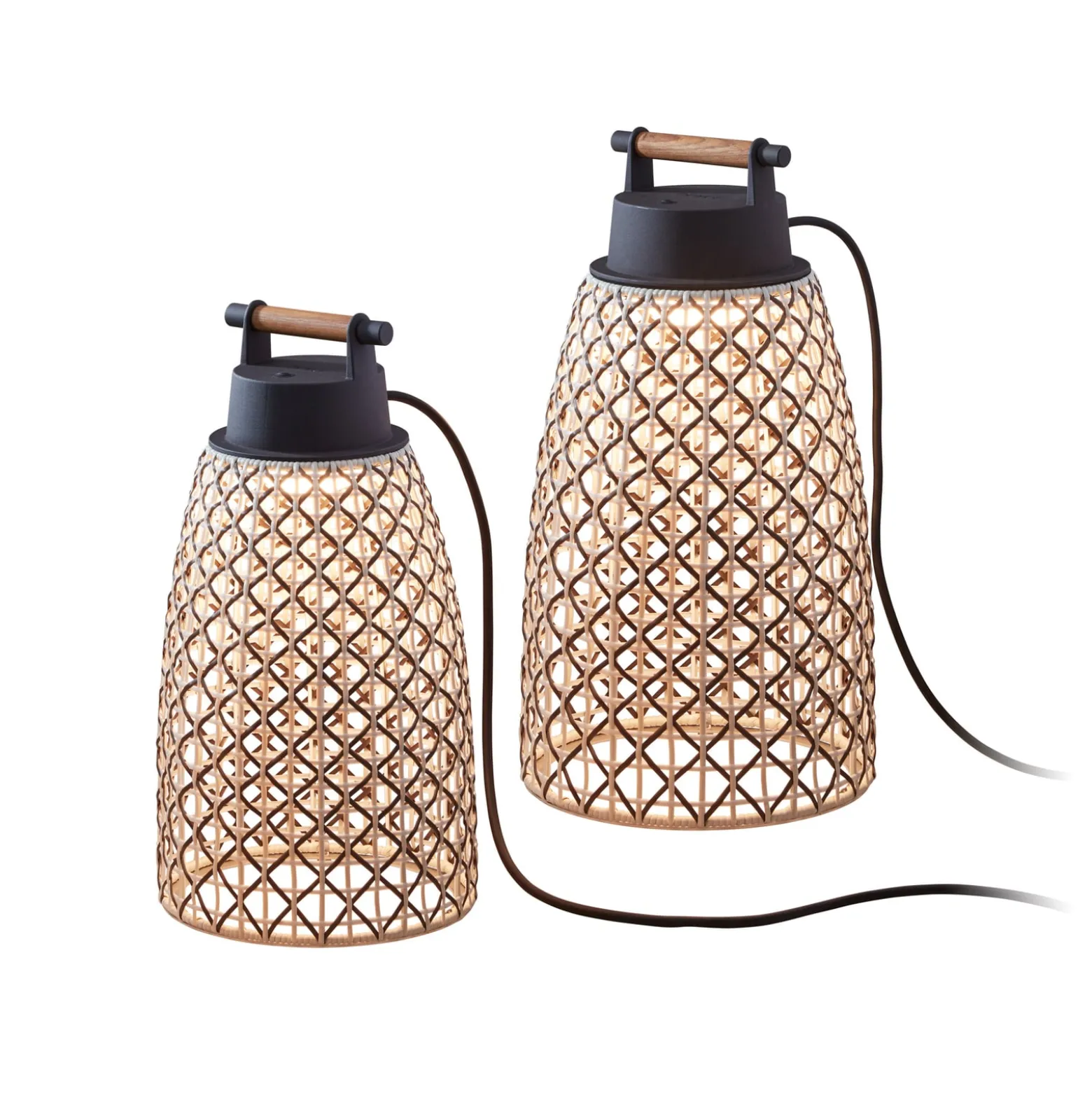 Bover Nans M/41 LED-pöytävalaisin ulkotiloihin, ruskea
