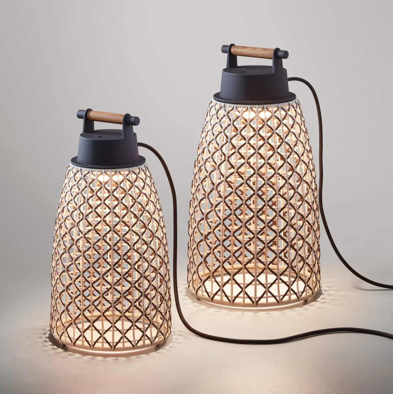 Bover Nans M/41 LED-pöytävalaisin ulkotiloihin, ruskea