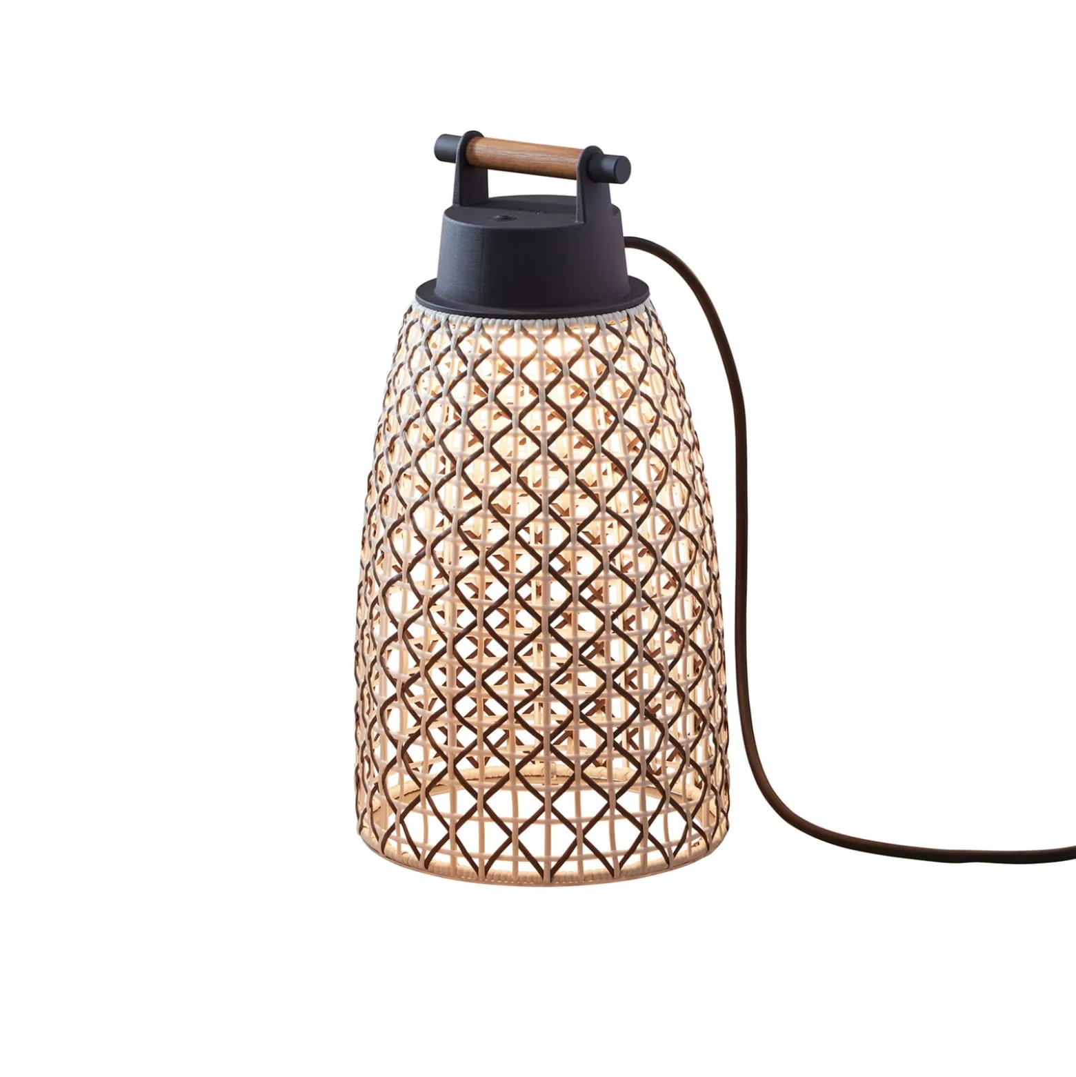 Bover Nans M/41 LED-pöytävalaisin ulkotiloihin, ruskea