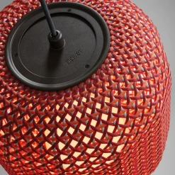Bover Nans S/21 LED-riippuvalaisin ulkona, punainen