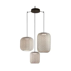 Bover Nans S/3L-LED-riippuvalo 3-lamppuinen beige