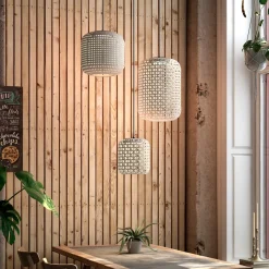Bover Nans S/3L-LED-riippuvalo 3-lamppuinen beige