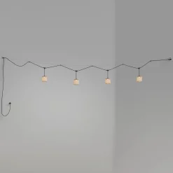 Bover Nans S/16/4L -LED-ulkoriippuvalaisin beige