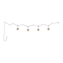Bover Nans S/16/4L -LED-ulkoriippuvalaisin ruskea