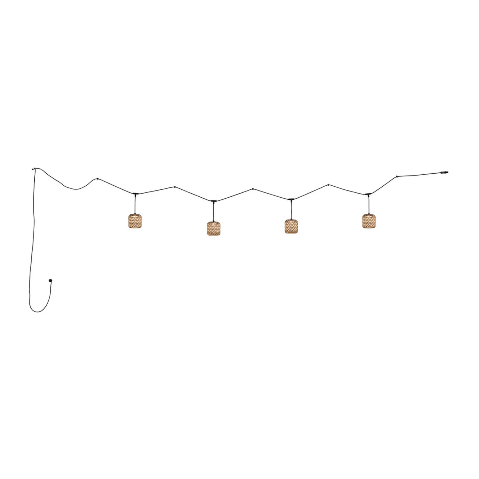 Bover Nans S/16/4L -LED-ulkoriippuvalaisin ruskea