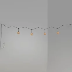 Bover Nans S/16/4L -LED-ulkoriippuvalaisin ruskea