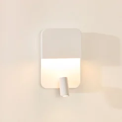 Boxer LED-seinävalaisin, jossa on valonheitin, valkoinen