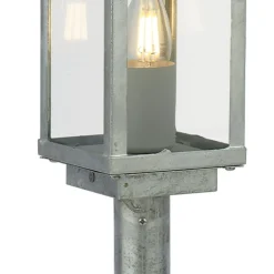 Box II jalustavalaisin, 50 cm korkea, hopea/kirkas, lasi, IP44