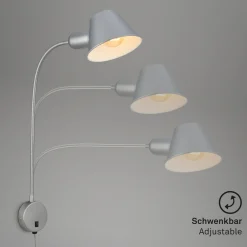 Brello seinävalaisin, pyöreä seinäteline, kromi