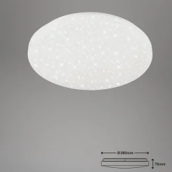 Brili Splash -LED-kattovalo IP44, valkoinen, 4000K