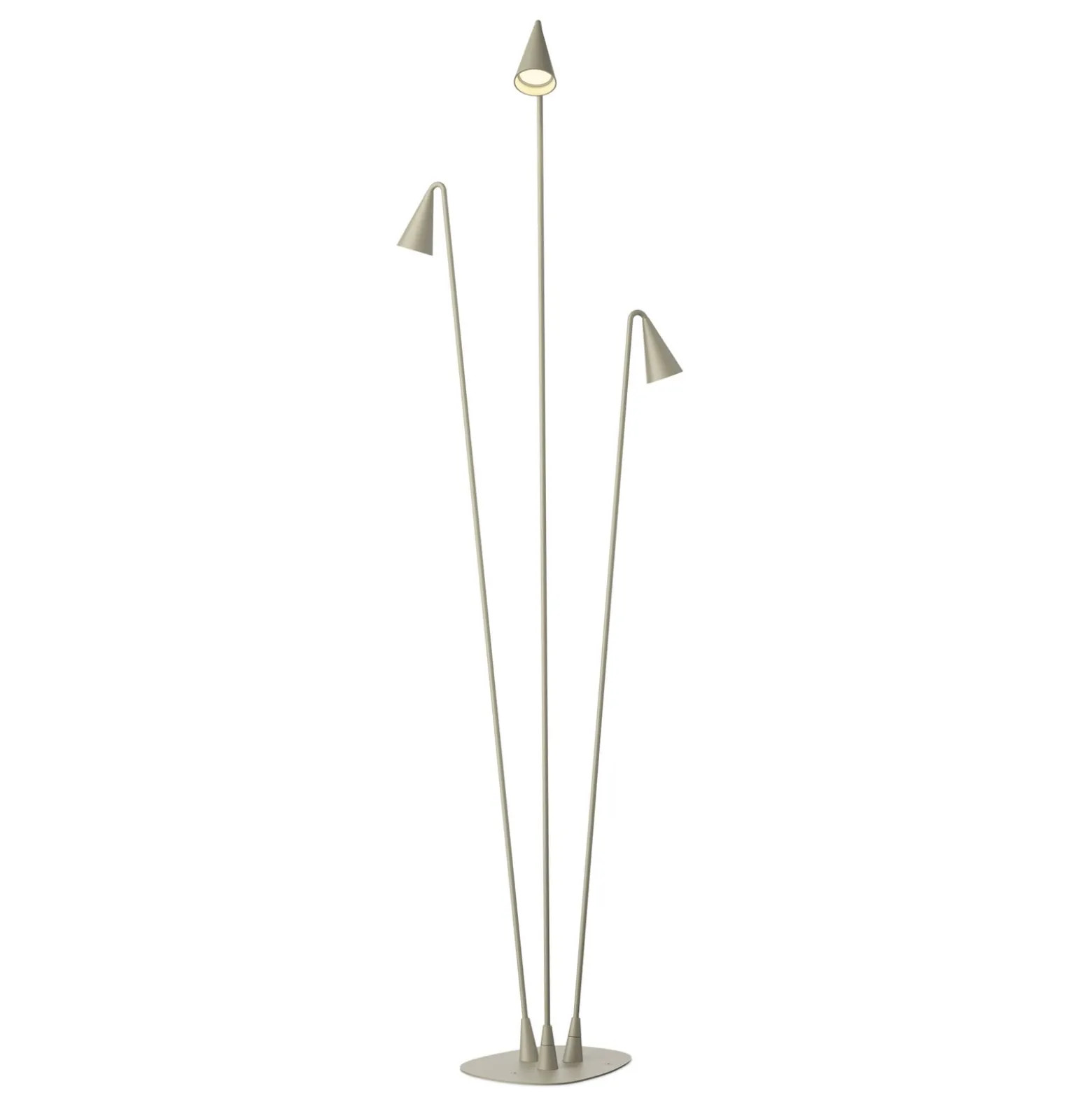 Brisa-LED-lattiavalaisin ulos, 3-lamppuinen, khaki